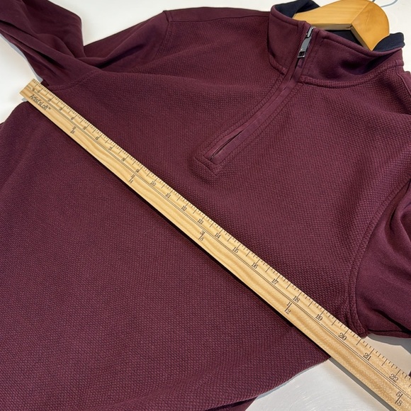 Ted Baker Men's Maroon Zip-Up Sweater Size Medium - Picture 4 of 8